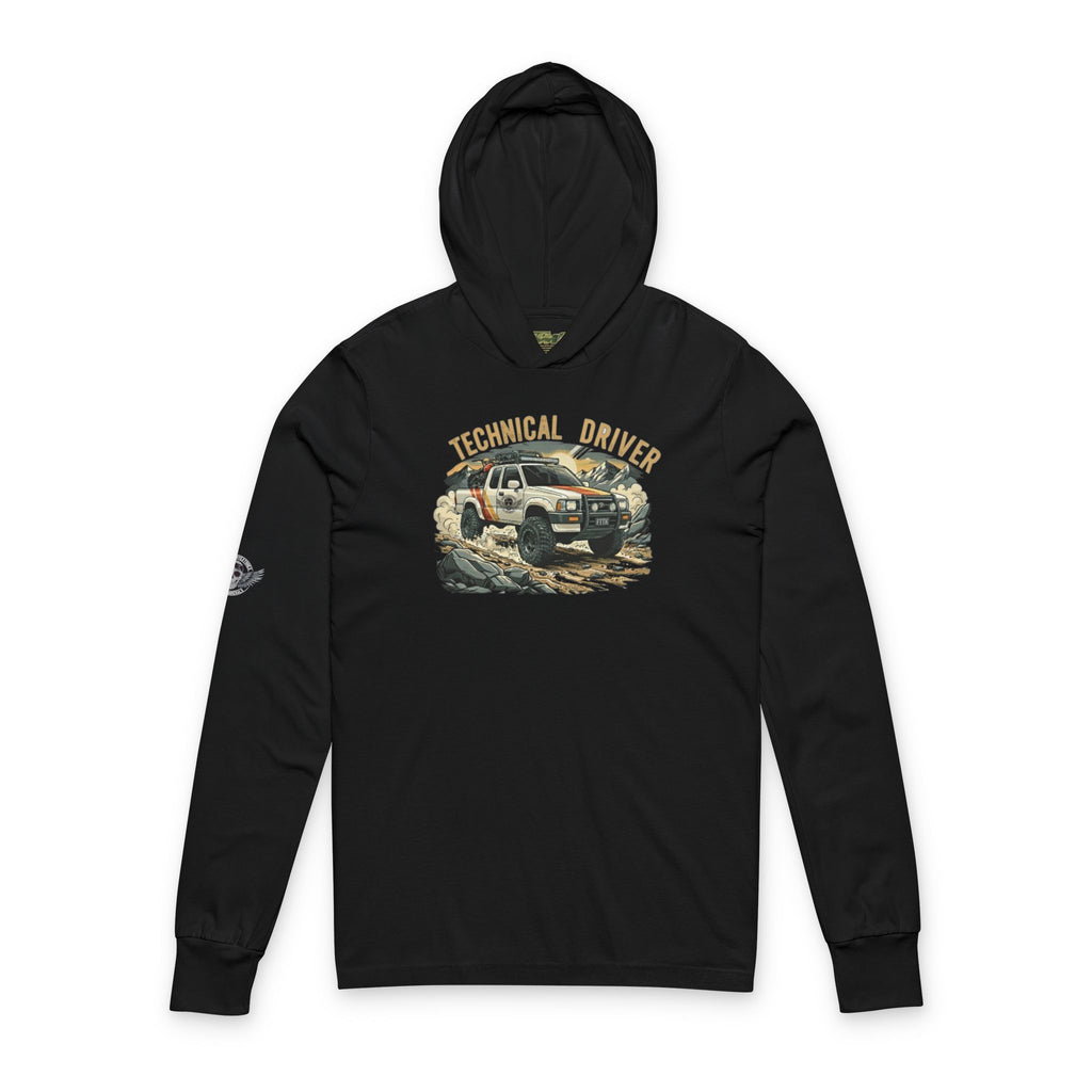 Technical Platform Unisex Hooded Long Sleeve Tee