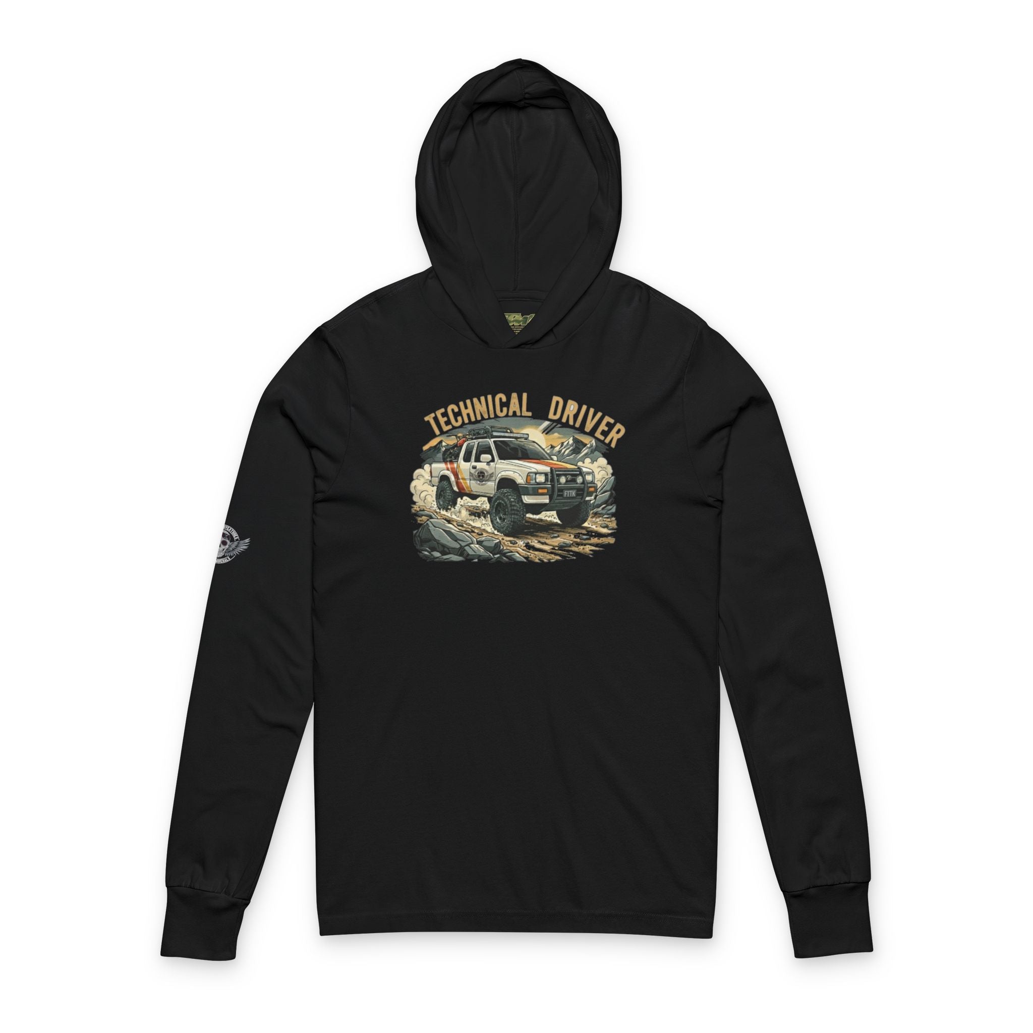 Technical Platform Unisex Hooded Long Sleeve Tee