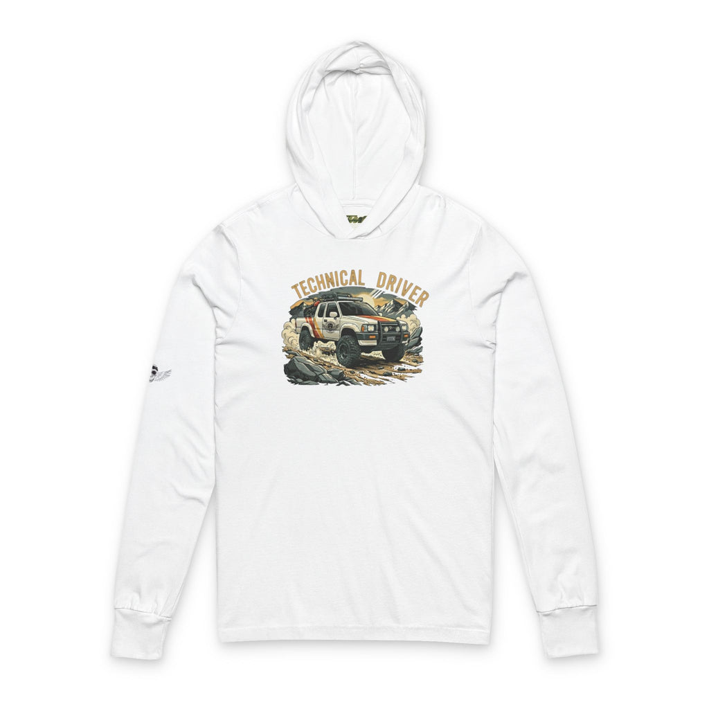 Technical Platform Unisex Hooded Long Sleeve Tee