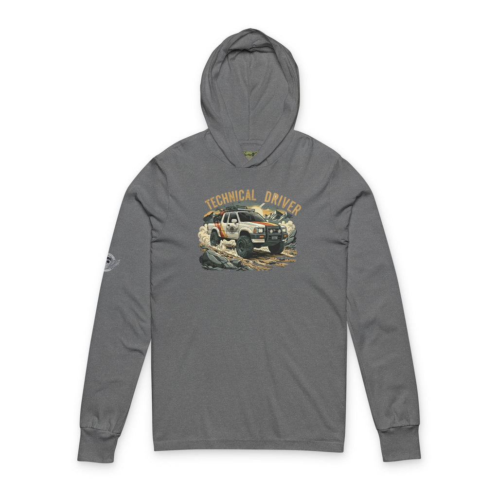 Technical Platform Unisex Hooded Long Sleeve Tee