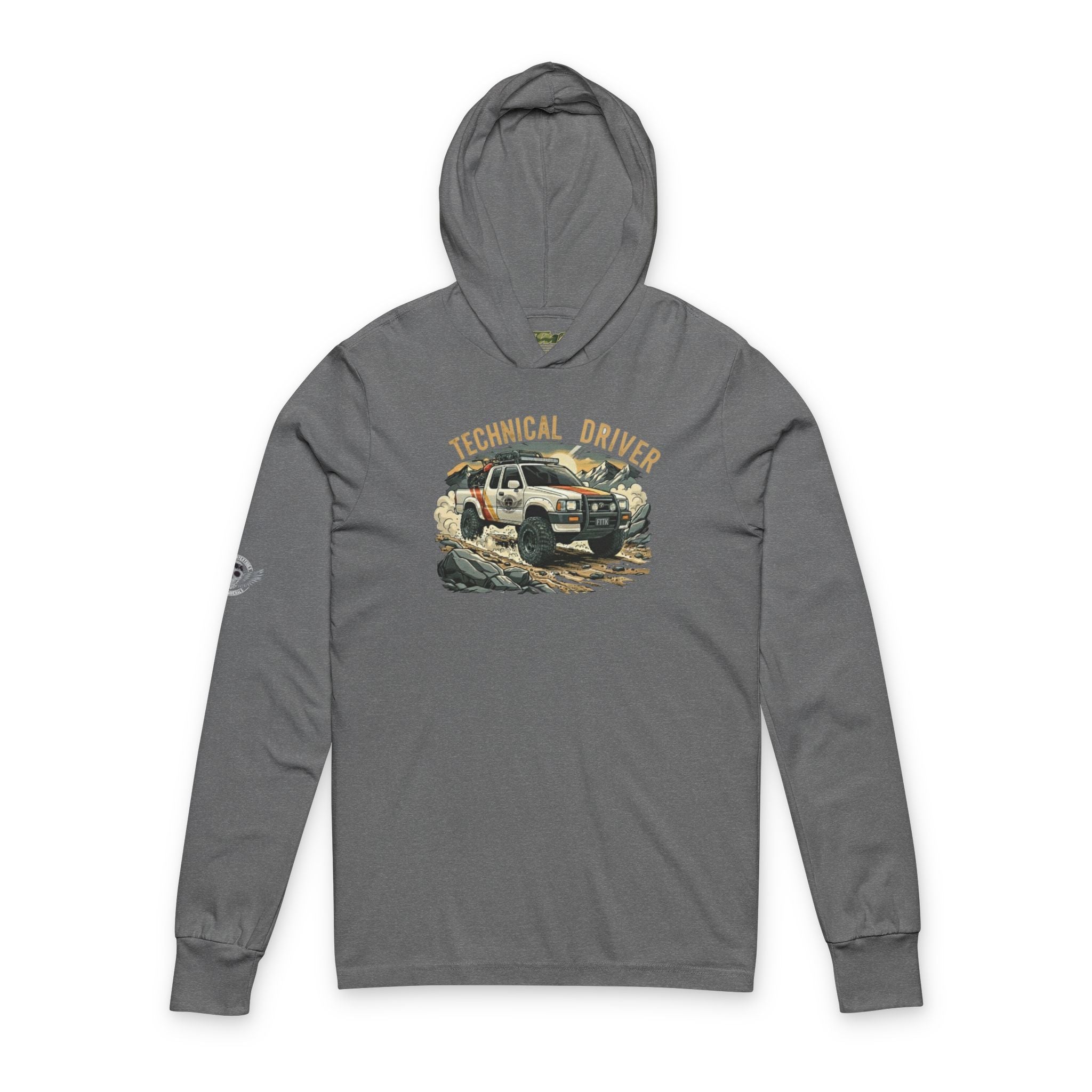 Technical Platform Unisex Hooded Long Sleeve Tee