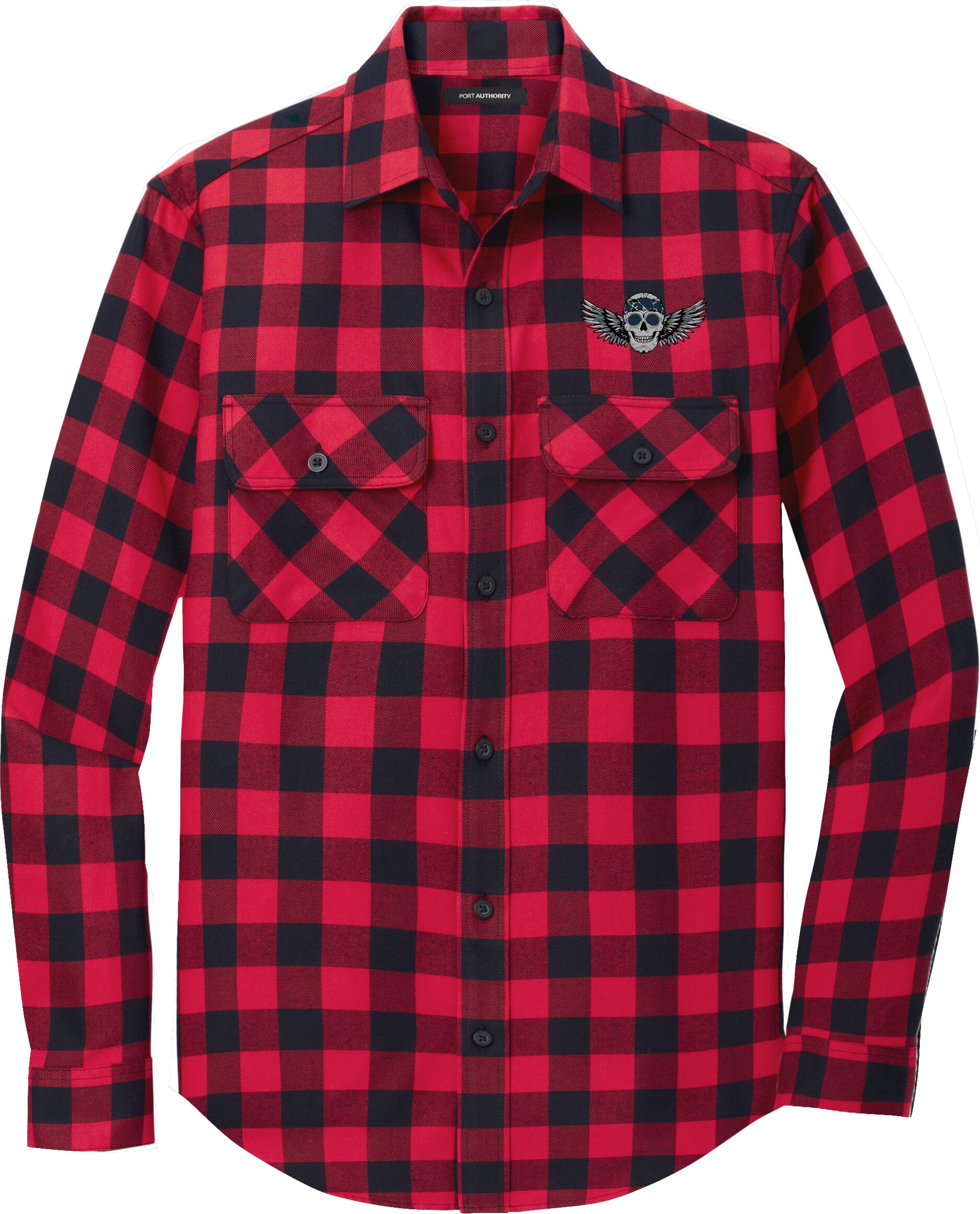 WINGED SKULL Flannel Shirt